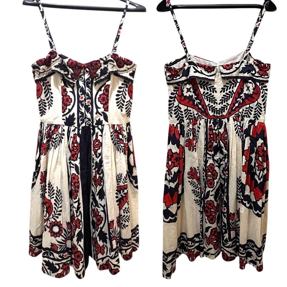 Anthropologie Yoana Baraschi Sweetwater Beaded Fit & Flare Dress Size 10 NWT - Picture 4 of 11